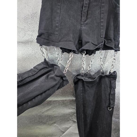 Black Chain-Linked Convertible Pants‎ With Cargo Pockets Size XXS - Picture 10 of 11